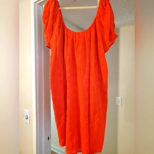 Sanctuary Orange Eyelet Dress
